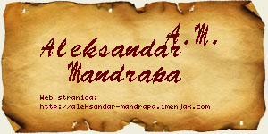 Aleksandar Mandrapa vizit kartica